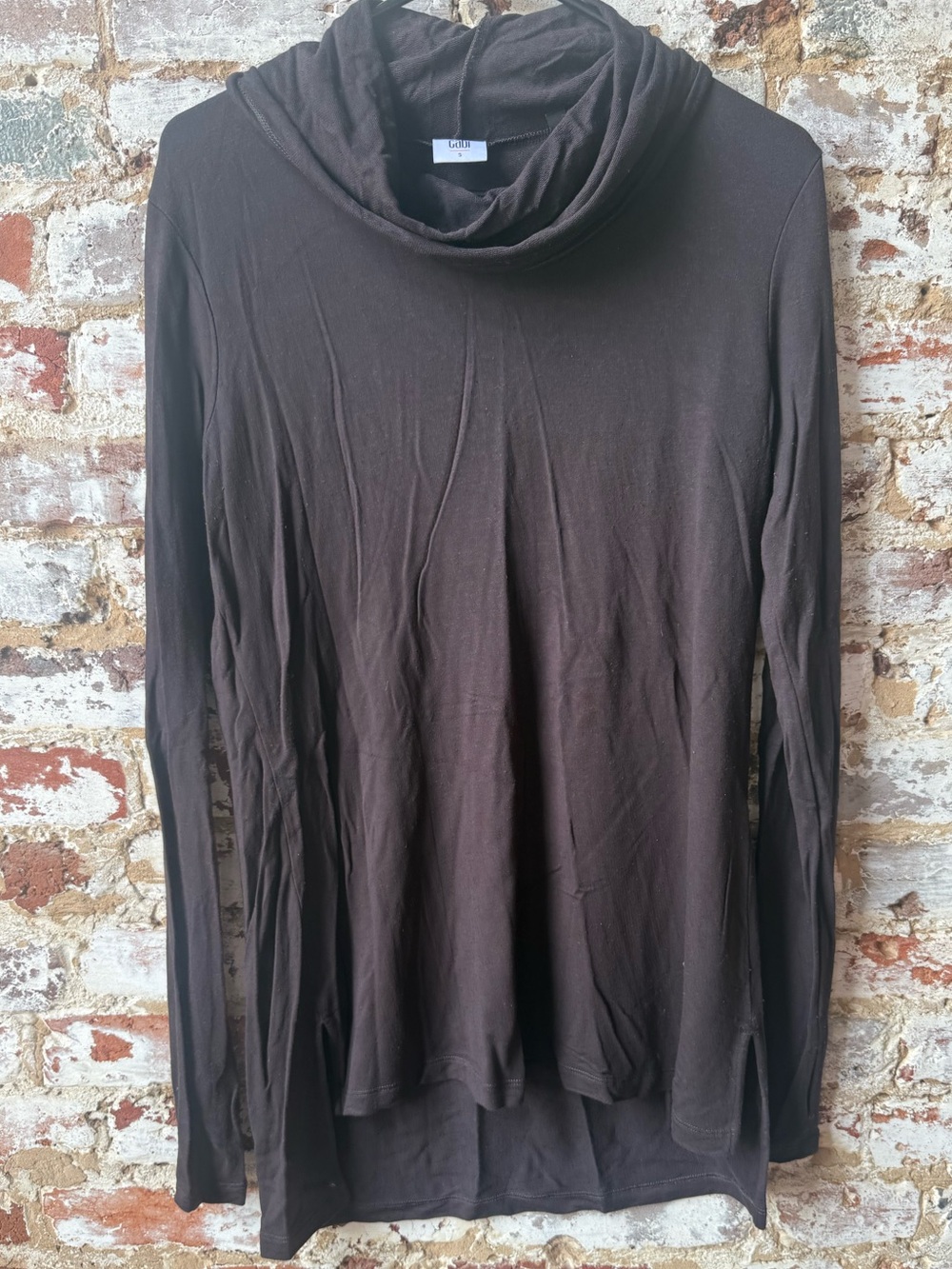 CAbi Brown Long Sleeve Cowl Neck Tunic